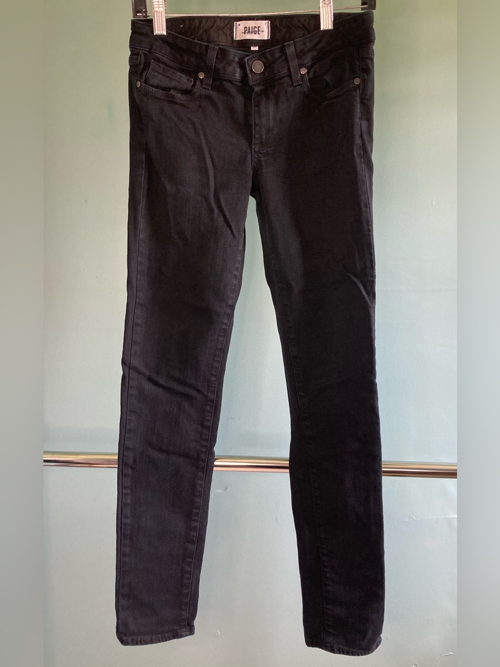 Paige Skyline Skinny Jeans Size 27 Black